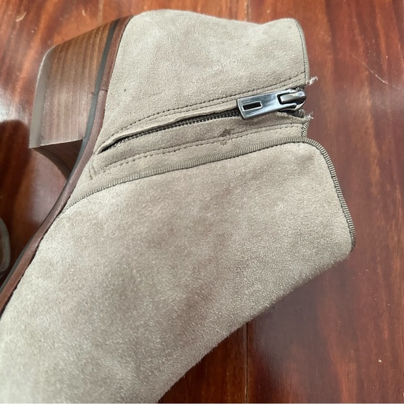 Sam Edelman 'Petty' Taupe Grey Suede Ankle Boots Booties Size 10 - Picture 4 of 16
